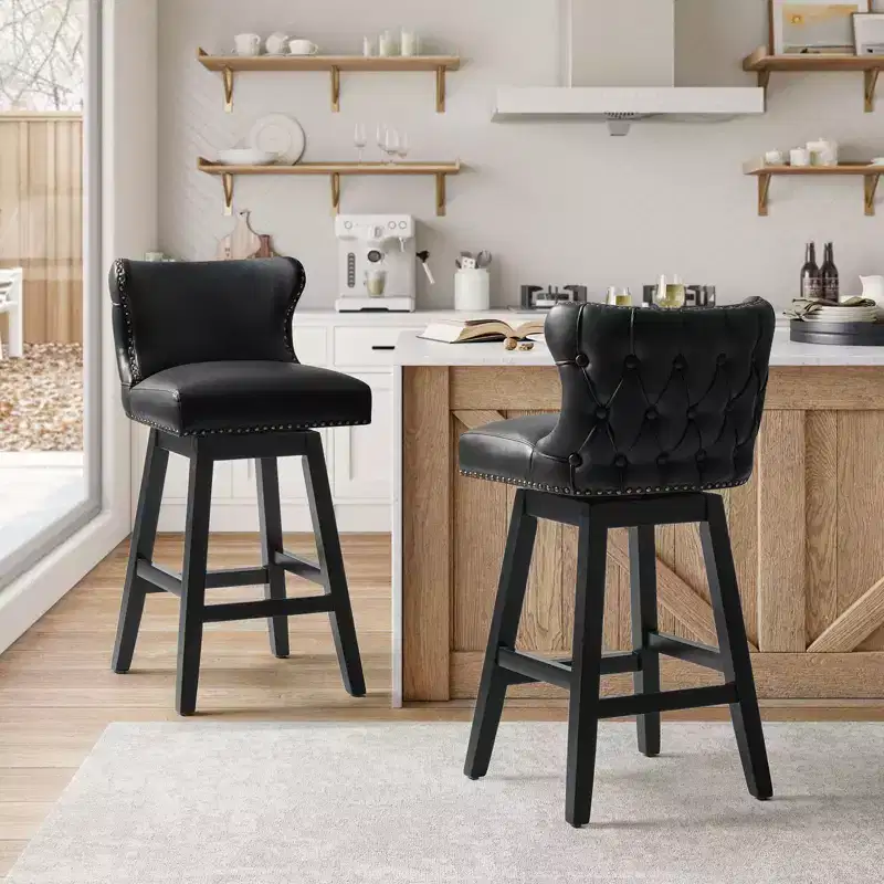 Johannes Swivel Bar & Counter Stool Set of 2|HULALA HOME