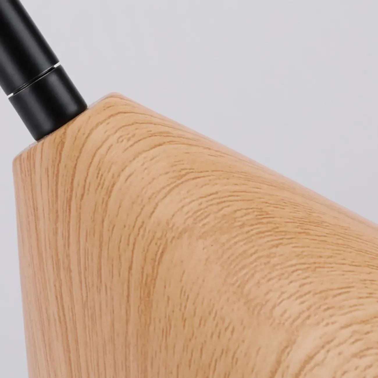 18 Small Bedside Swing Arm Wall Light with Wooden Shade