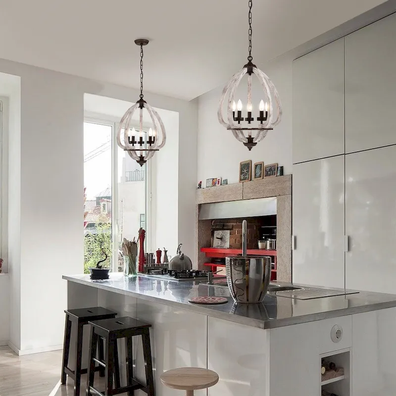 Nelly 19 Inch Farmhouse Rustic Water drop Pendant 5-Light