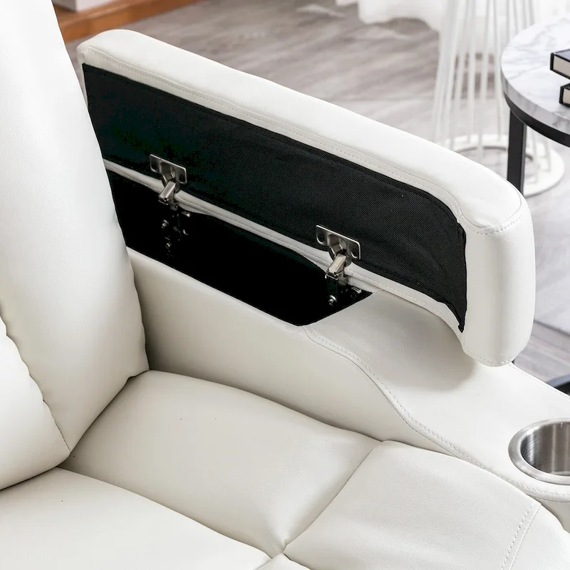 Power Leather Recliner Chair Home Theater Seating Soft