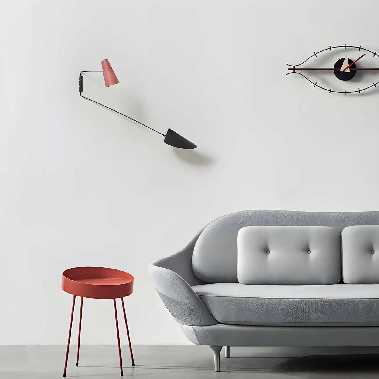 Metal Cone and Duckbill Shade Swing Arm Wall Light