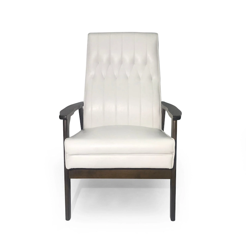 25.75  High Back Faux Leather Accent Chair