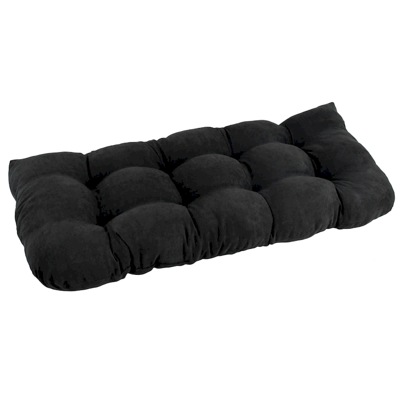 42-inch by 19-inch Rounded Back Microsuede Bench Cushion - 42 x 19