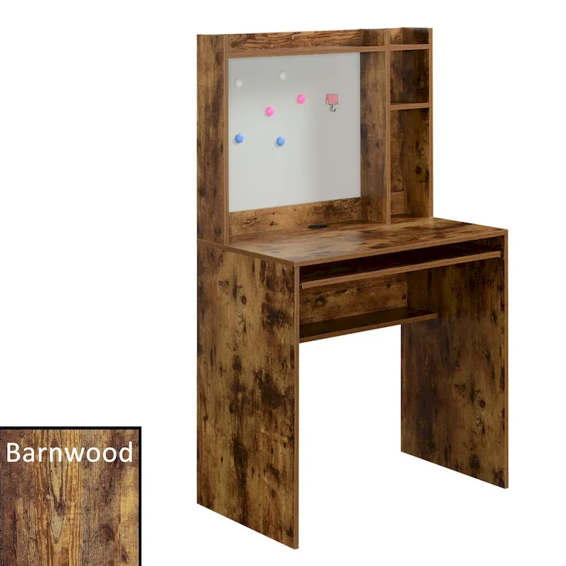 Convenience Concepts Designs2Go Student Desk with Magnetic Bulletin Board and Shelves