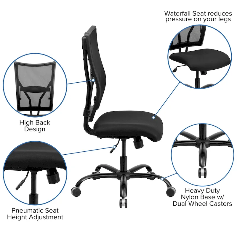 Big & Tall 400 lb. Rated Mesh Executive Swivel Ergonomic Office Chair