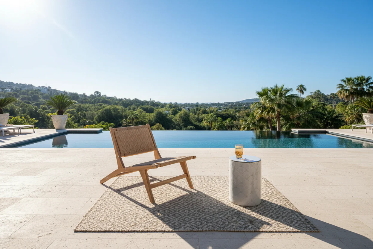 Hartley Mid-Century Modern Woven Seagrass Wood Armless Lounge Chair, Natural by JONATHAN Y