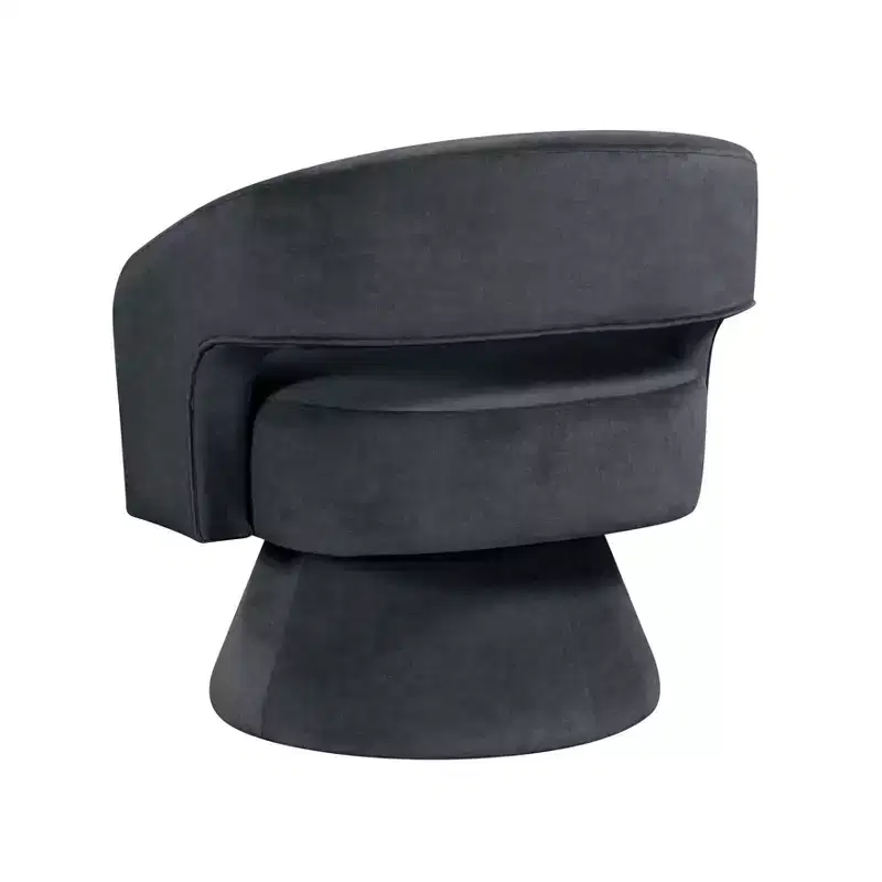 Velvet Swivel Accent Chair, 1-Seat