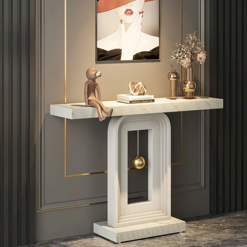 39.5 Inche Narrow Console Sofa Hallway Accent Table for Entryway