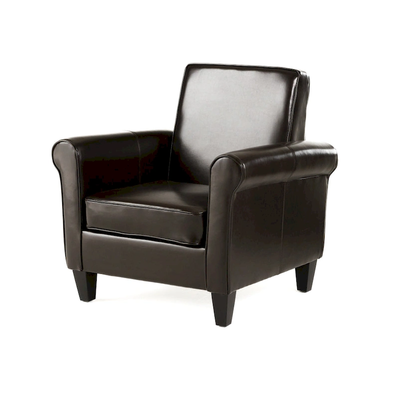 Freemont Brown Bonded Leather Club Chair by Christopher Knight Home