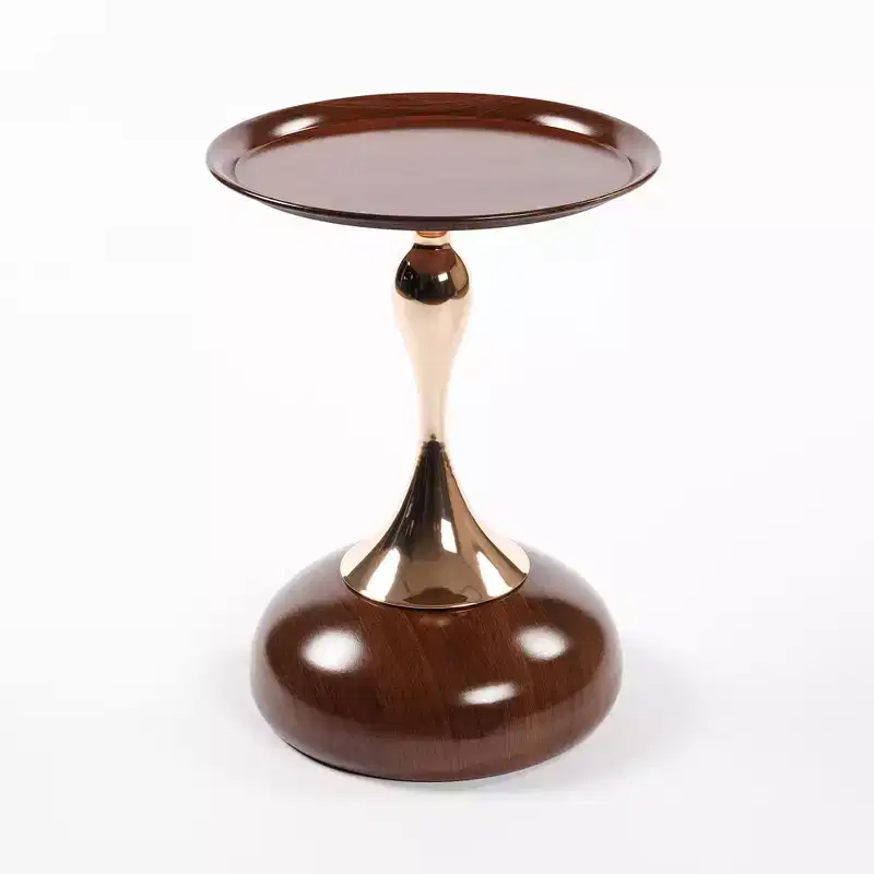 21.2 H Elegance Mermaid Tail Metal Pedestal End Table