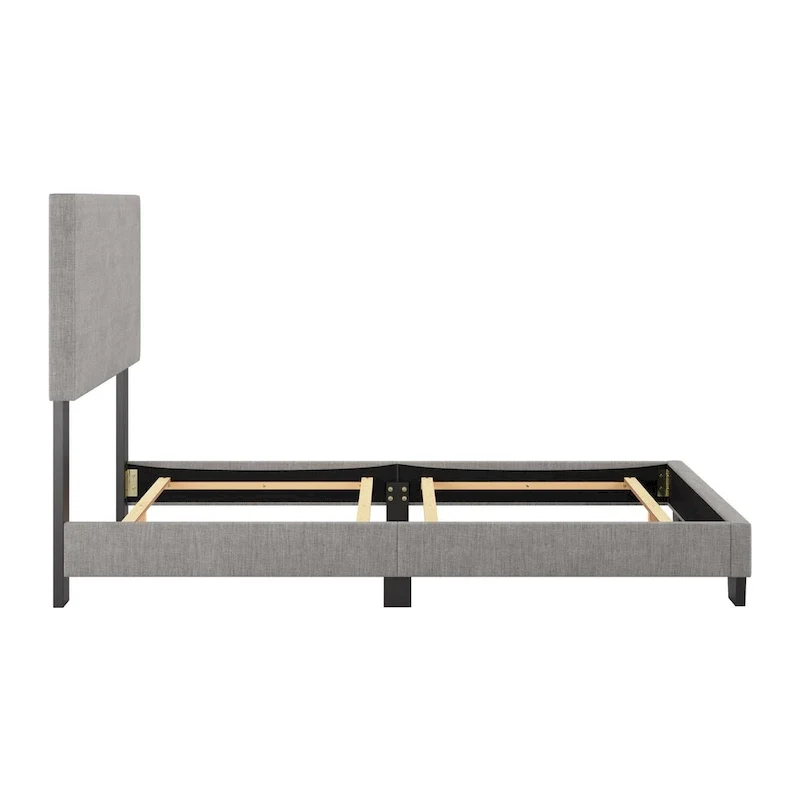 Modern Single/Twin Upholstered Bed with Padded Headboard - Box Spring Required