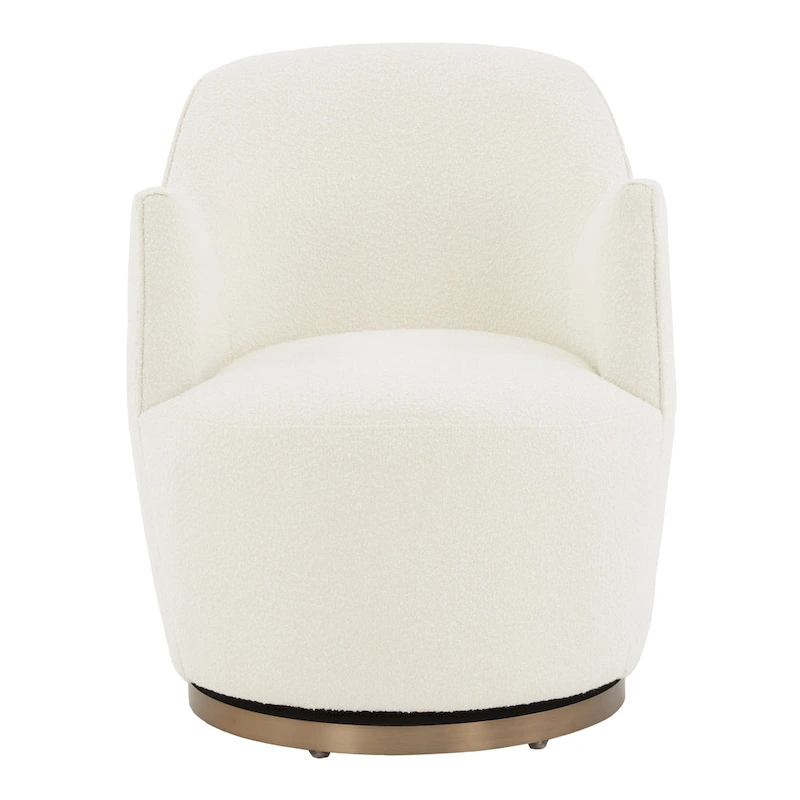 SAFAVIEH Couture Nver Swivel Accent Chair - 26 In. W x 32 In. D x 31 In. H - 26Wx32Dx31H