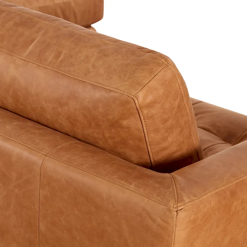 Poly & Bark Calle 114 Right-Facing Sectional - Full Grain Genuine Italian Leather