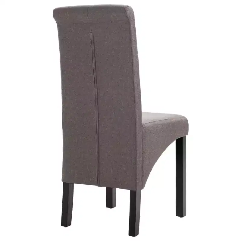 CLIHOME Modern style dining chair, solid wood leg soft cushion fabric kitchen chair(Set of 2)