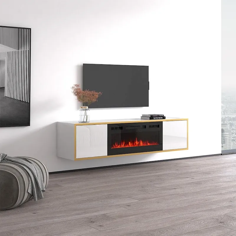 Goldie BL-EF Electric Fireplace 65 TV Stand