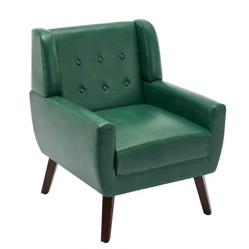 PU Leather Accent Chair Living Room Upholstered Armchair