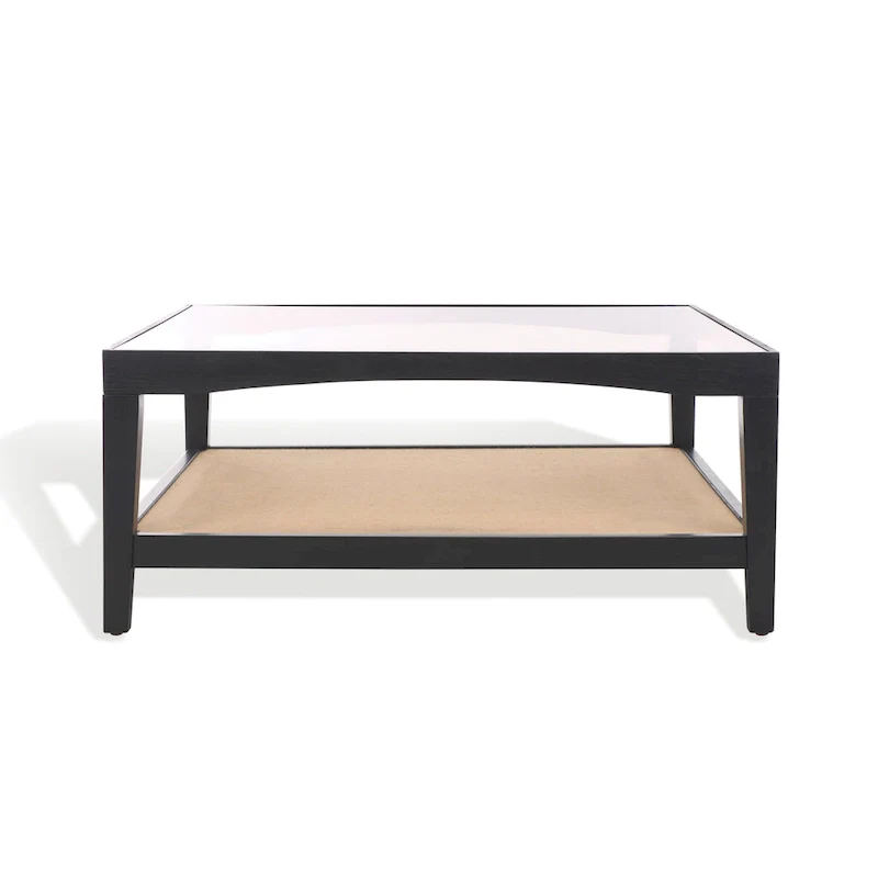 Square Glass Coffee Table — W40 x D40 x H17