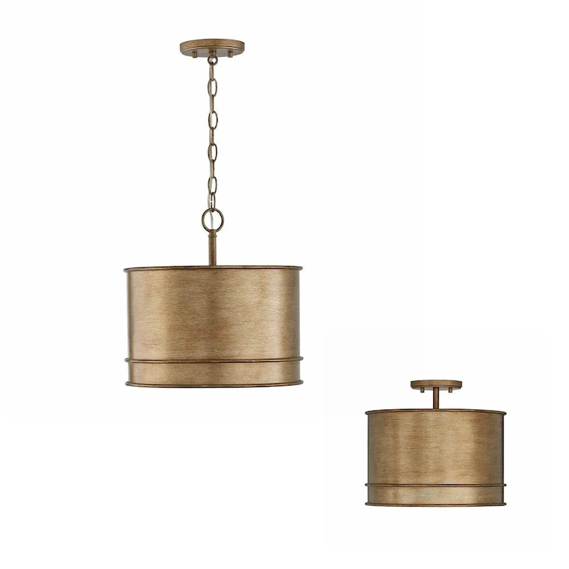 Nole 1-light Mystic Luster Convertible Pendant/ Semi-Flush Mount