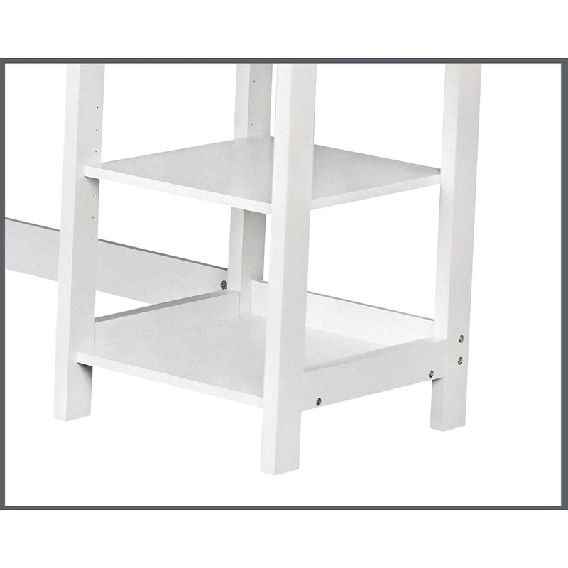 Saint Birch Finley White 59-inch L-Shape Desk