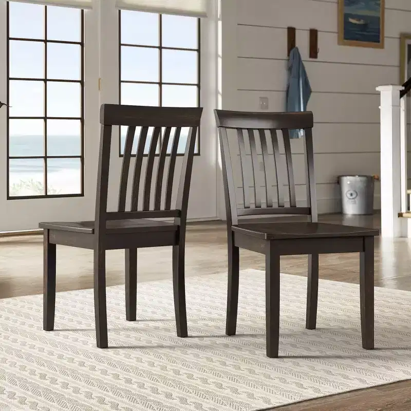 Mission Back Wood Dining Chairs (Set of 2)