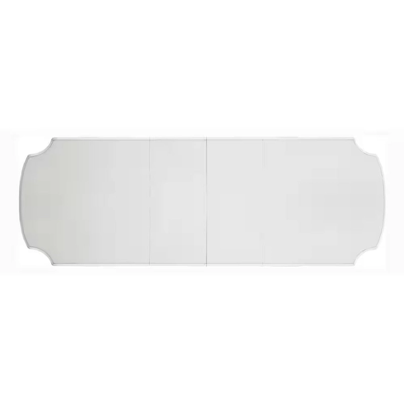 Antoine Dining Table, Double Pedestal, 84-120 Inch Antique Pearl White