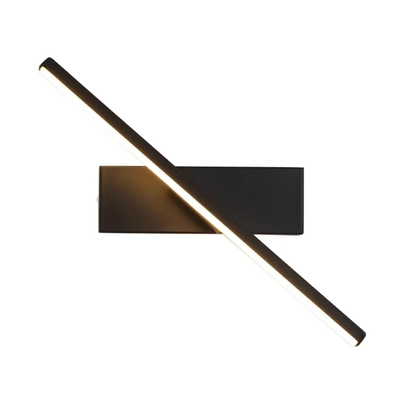 Rotatable Simple Black Linear Mini Wall Sconce Dimmable