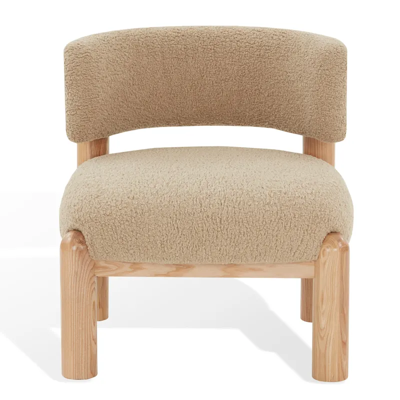 Faux Shearling Accent Chair - 26 In. W x 26 In. D x 28 In. H