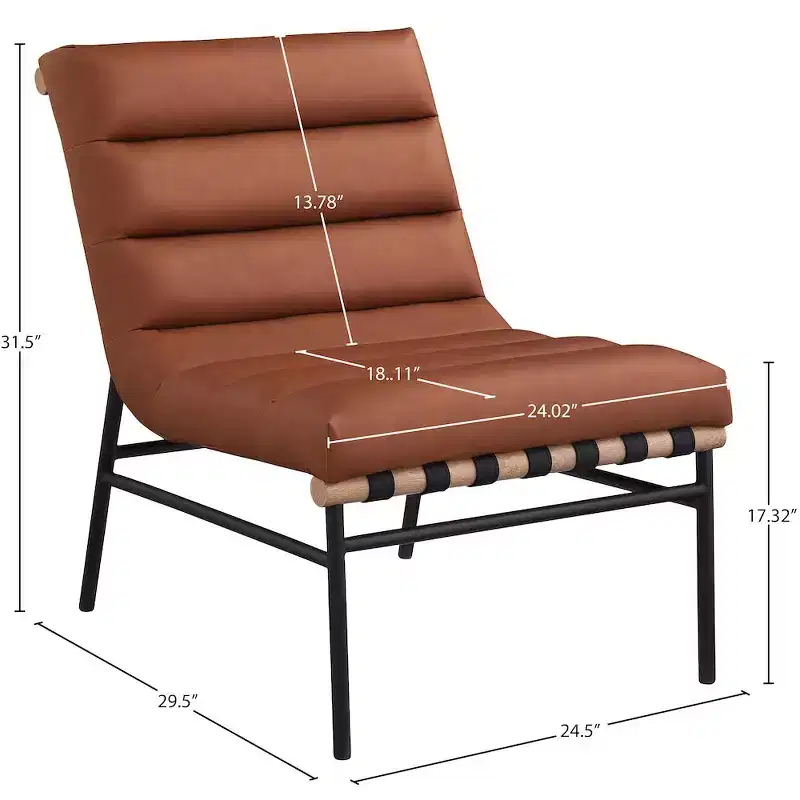 Meridian Furniture,Burke Vegan Leather Accent Chair