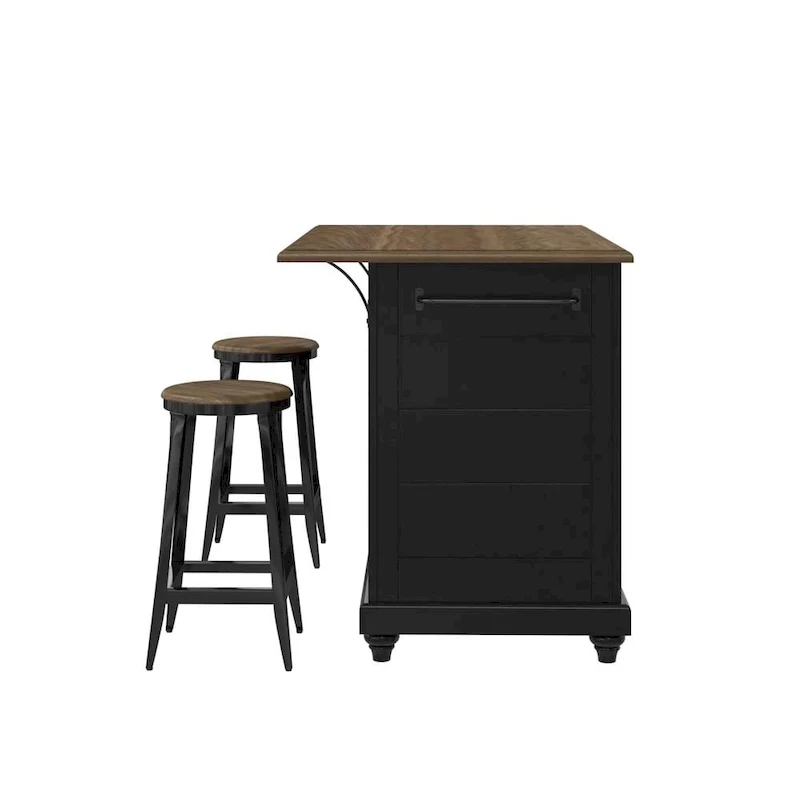Avenue Greene Betty Kitchen Island with 2 Stools