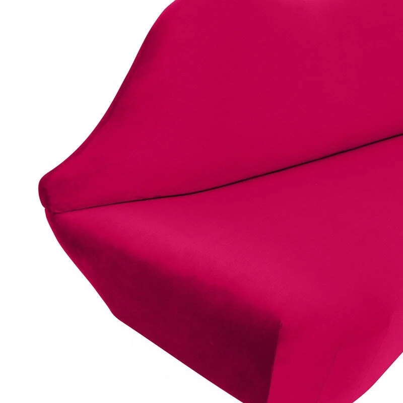 Lips Velvet Settee - 67.7W x 29.1D x 36H