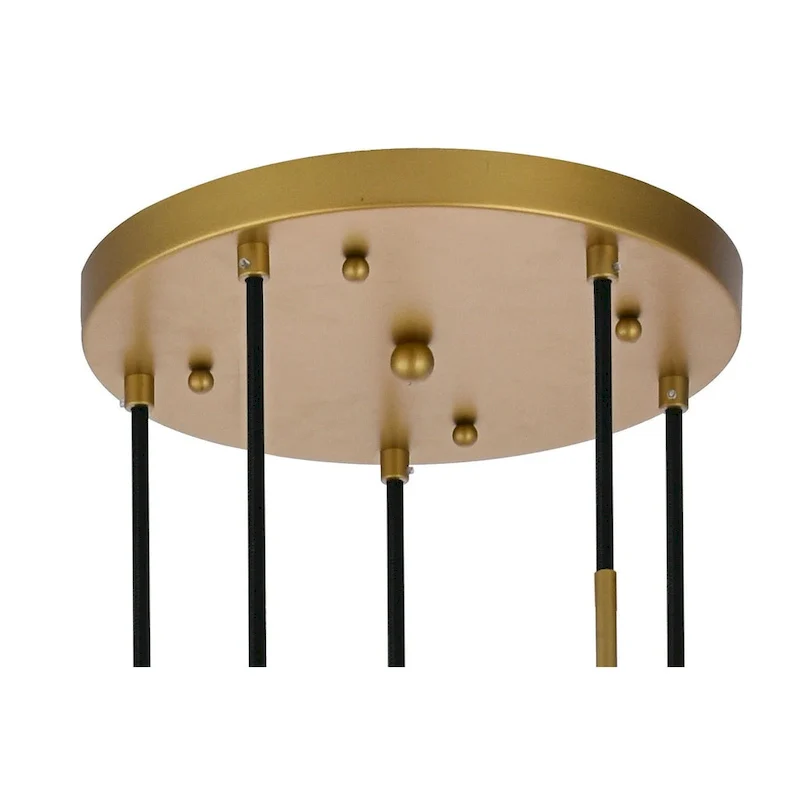 Elegant Lighting Eclipse 5 Light 18  Wide Multi Light Pendant with