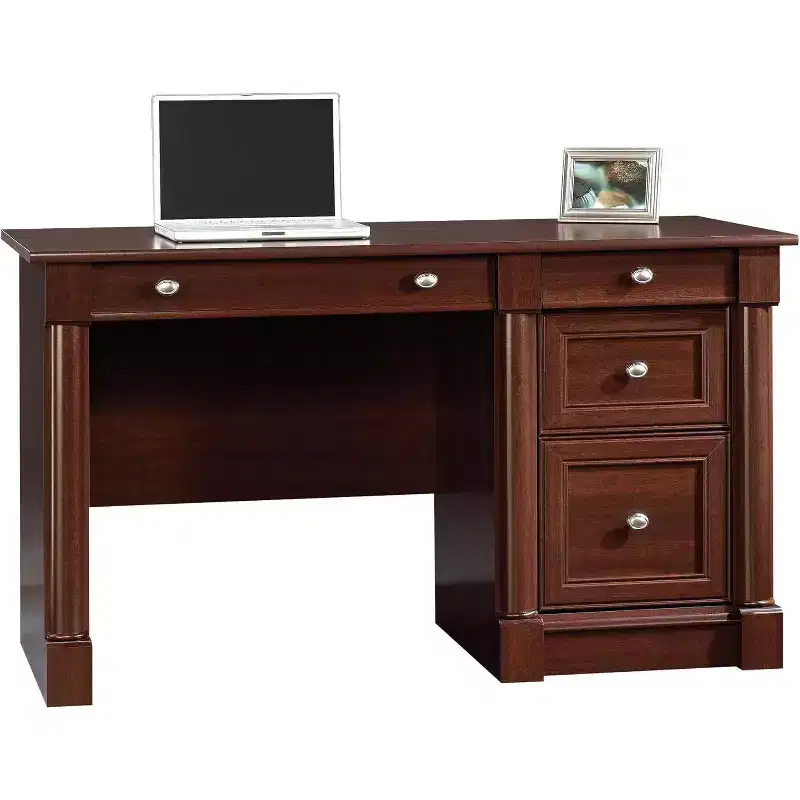 HomeStock Palladia Executive Desk Brown  23.5D x 53.12W x 30H  Flip-Down Panel  144 lbs