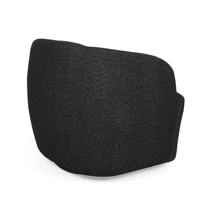 Mokena Textured Boucle Upholstered Swivel Club Chair by Christopher Knight Home