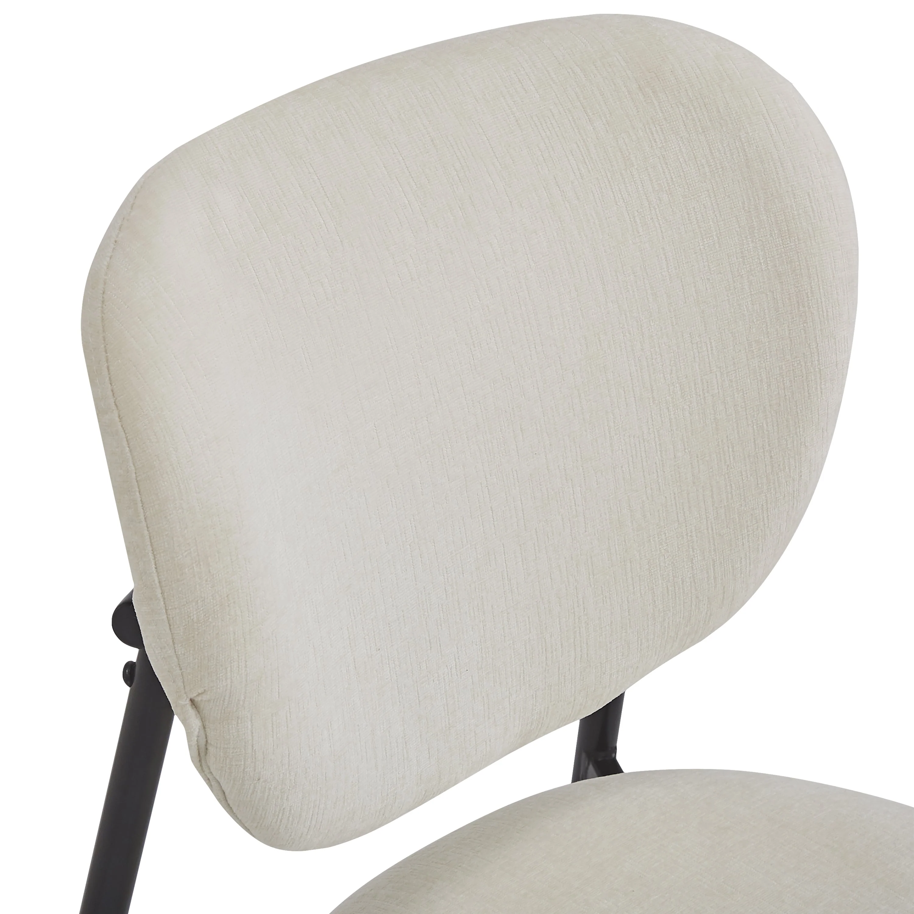 Modern Beige Upholstered Dining Chairs (Set of 2)
