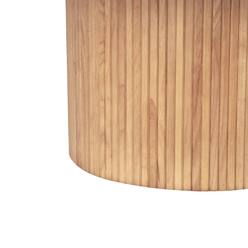 Round Wood Coffee Table Circle Pedestal Table