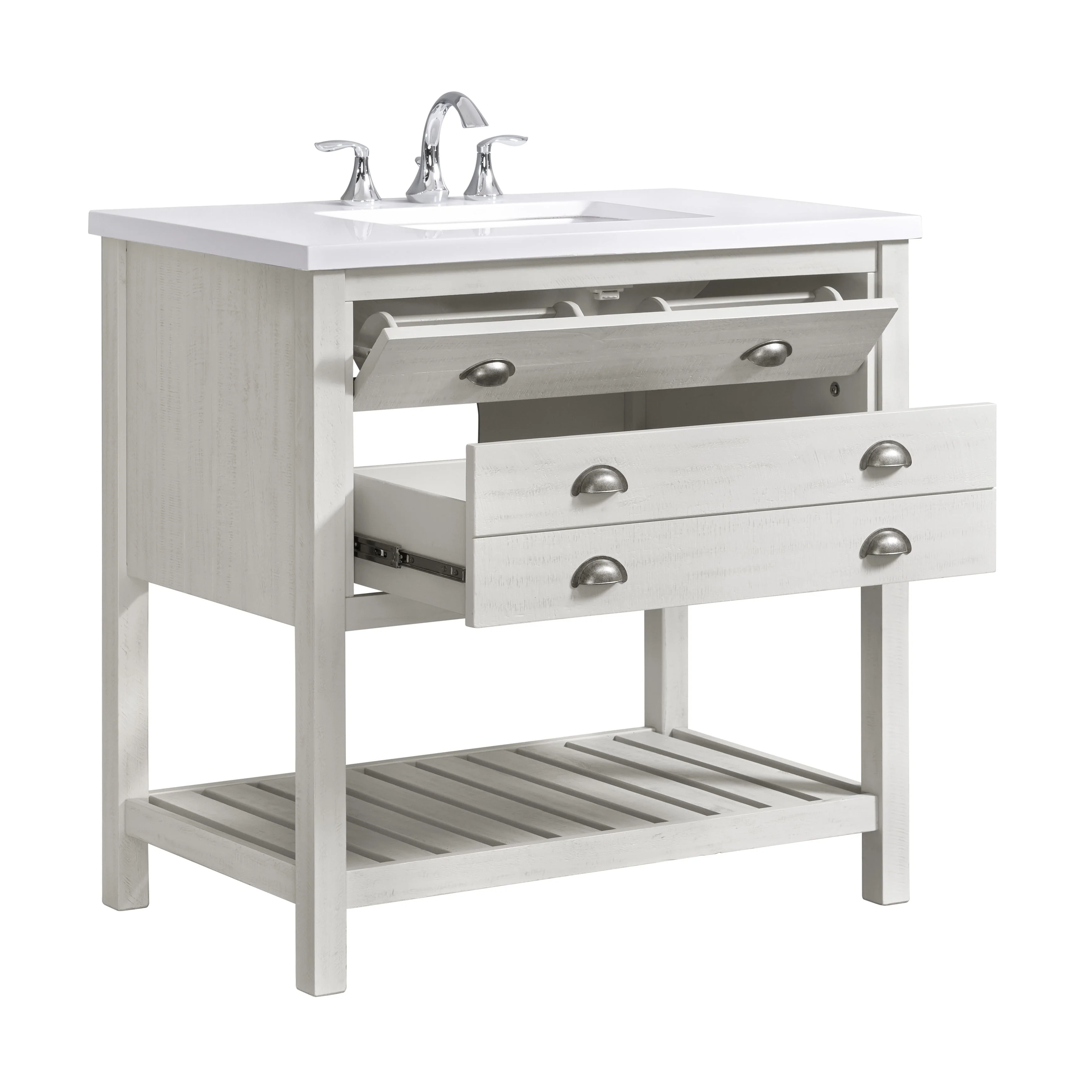 Monterey 37 Farmhouse Single Bathroom Vanity with Top