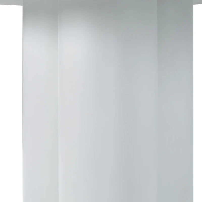 White Concrete Round End Table - Modern 3-Leg Design