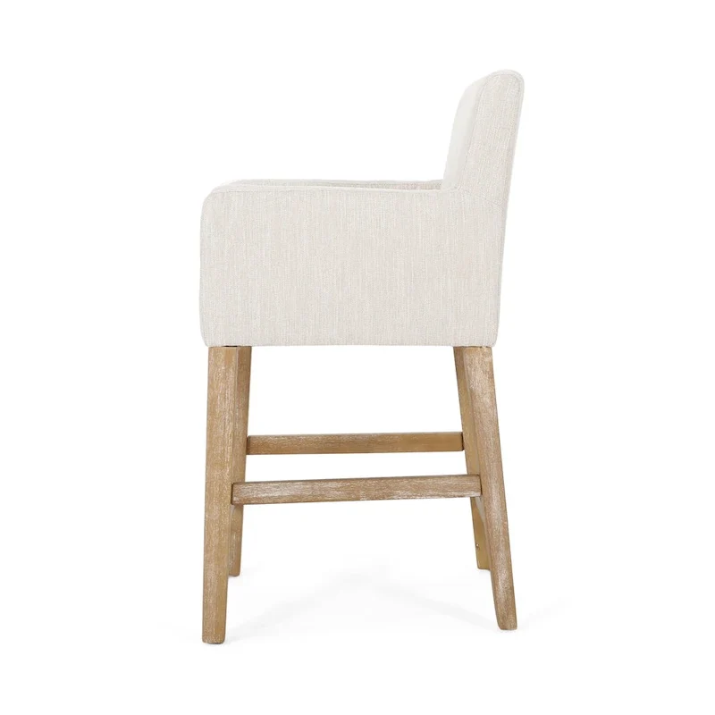 Armga Fabric Upholstered Wood 26 inch Counter Stools (Set of 2) by Christopher Knight Home