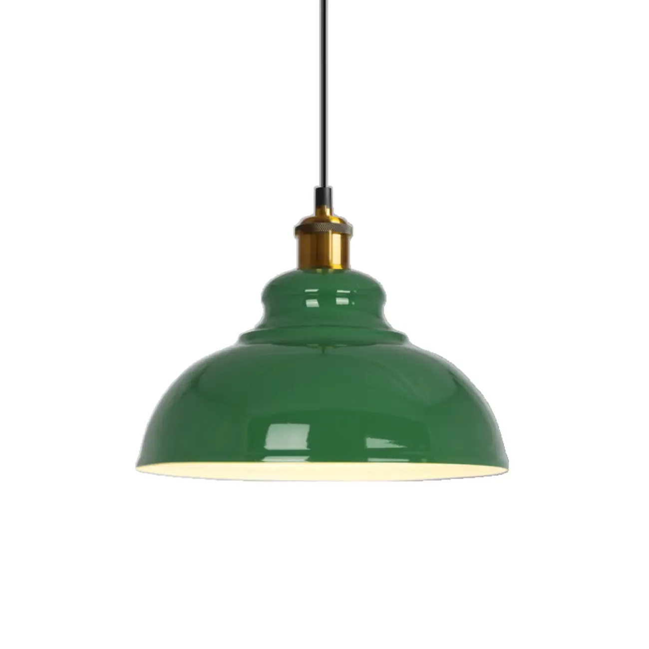 Adjustable Industrial Olive Green Iron Dining Pendant Light