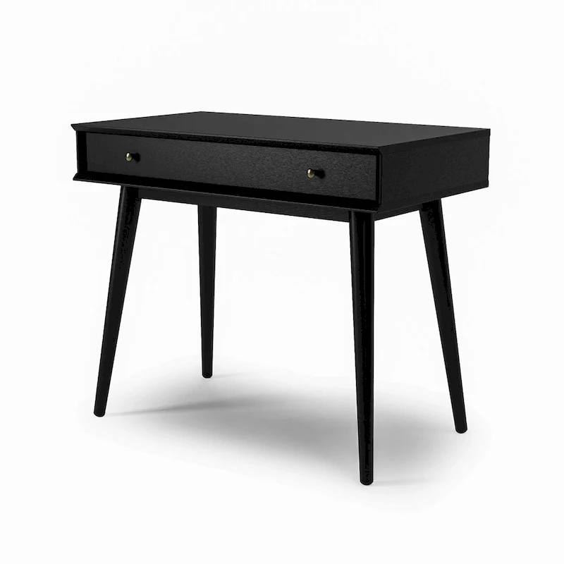 Mid-Century Solid Wood Desk with Drawer