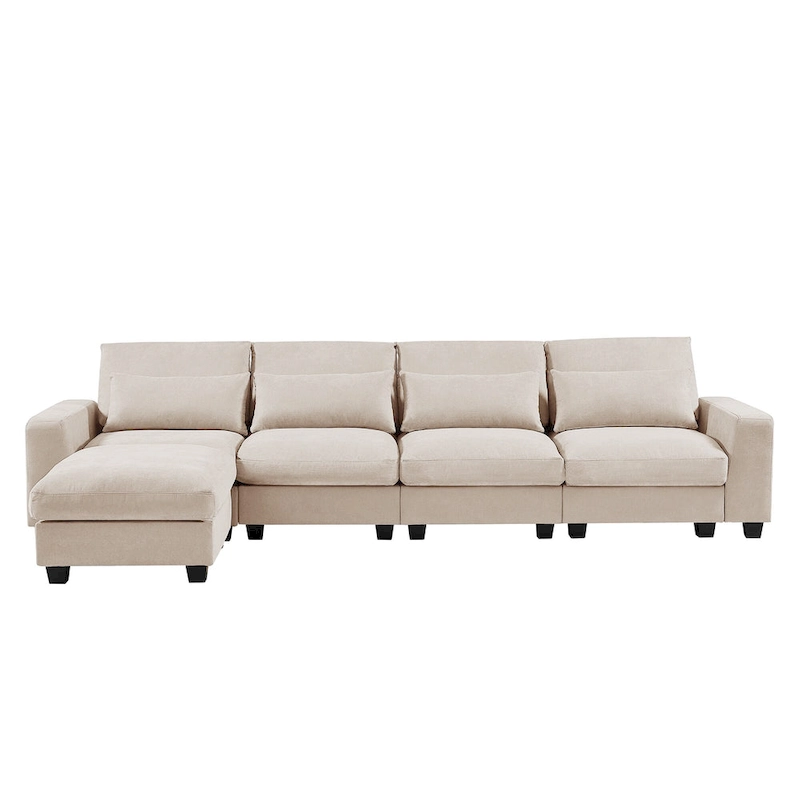 Modern L-Shape Sectional Sofa with Reversible Chaise
