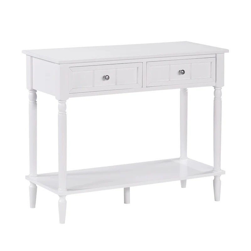 Convenience Concepts French Country 2 Drawer Hall Table with Shelf