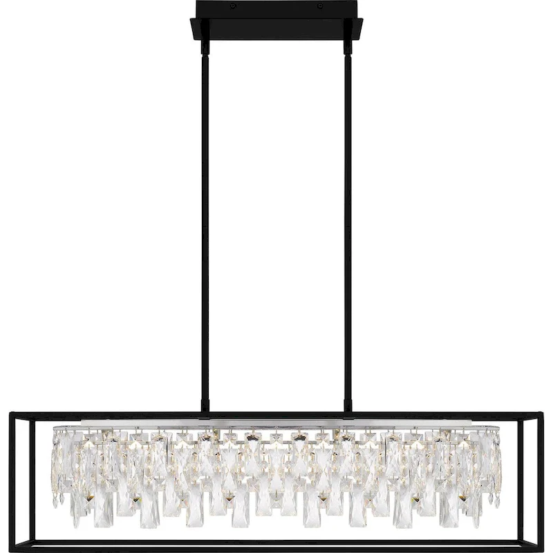 Brillance Integrated LED Matte Black Island Light