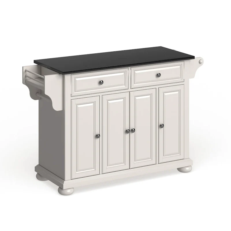 Crosley Alexandria Granite Top Full Size Kitchen Island/Cart - 18d x 51.5w x 34h