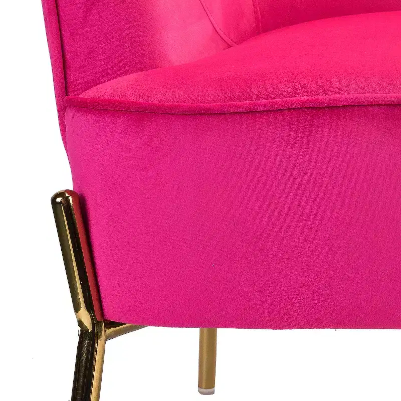 Odo Velvet Accent Comfy Living Room Arm Chair Upholstered Padded Seat Set of 2 | Karat Home