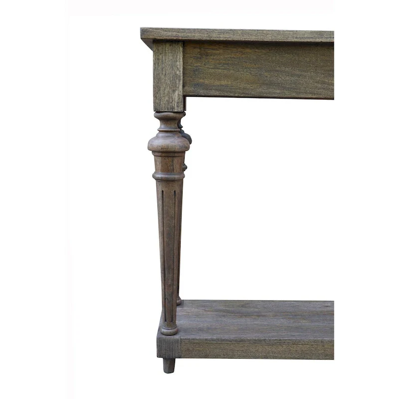 72-inch Traditional Turned Leg Console Table, Mango Hardwood