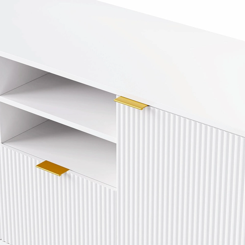 4-Piece Entertainment Wall Unit with 13 Shelves, 8 Drawers, and 2 Cabinets