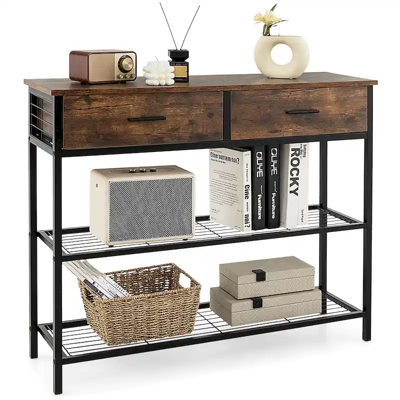 Costway Console Entryway Sofa Table with 2 Drawers for Entrance Living - See Details