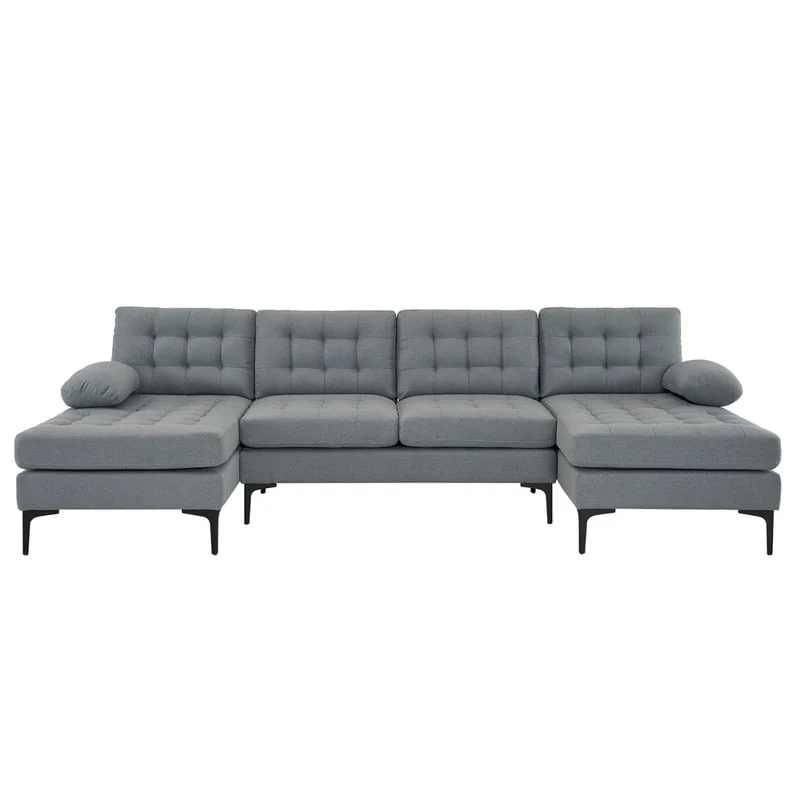 110 4-Seat U-Shaped Upholstered Sectional Sofa