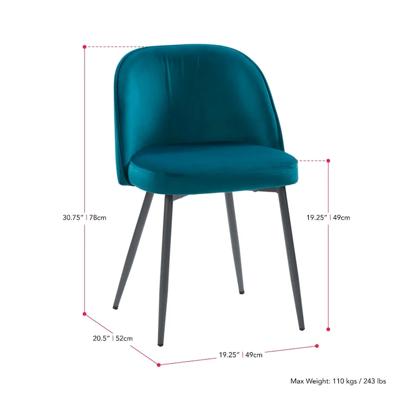 Ayla Velvet Upholstered Dining Chair
